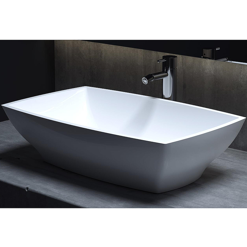 Раковина накладная Salini Gloria 04 1102204M S-Stone 600*380 мм (белый матовый)