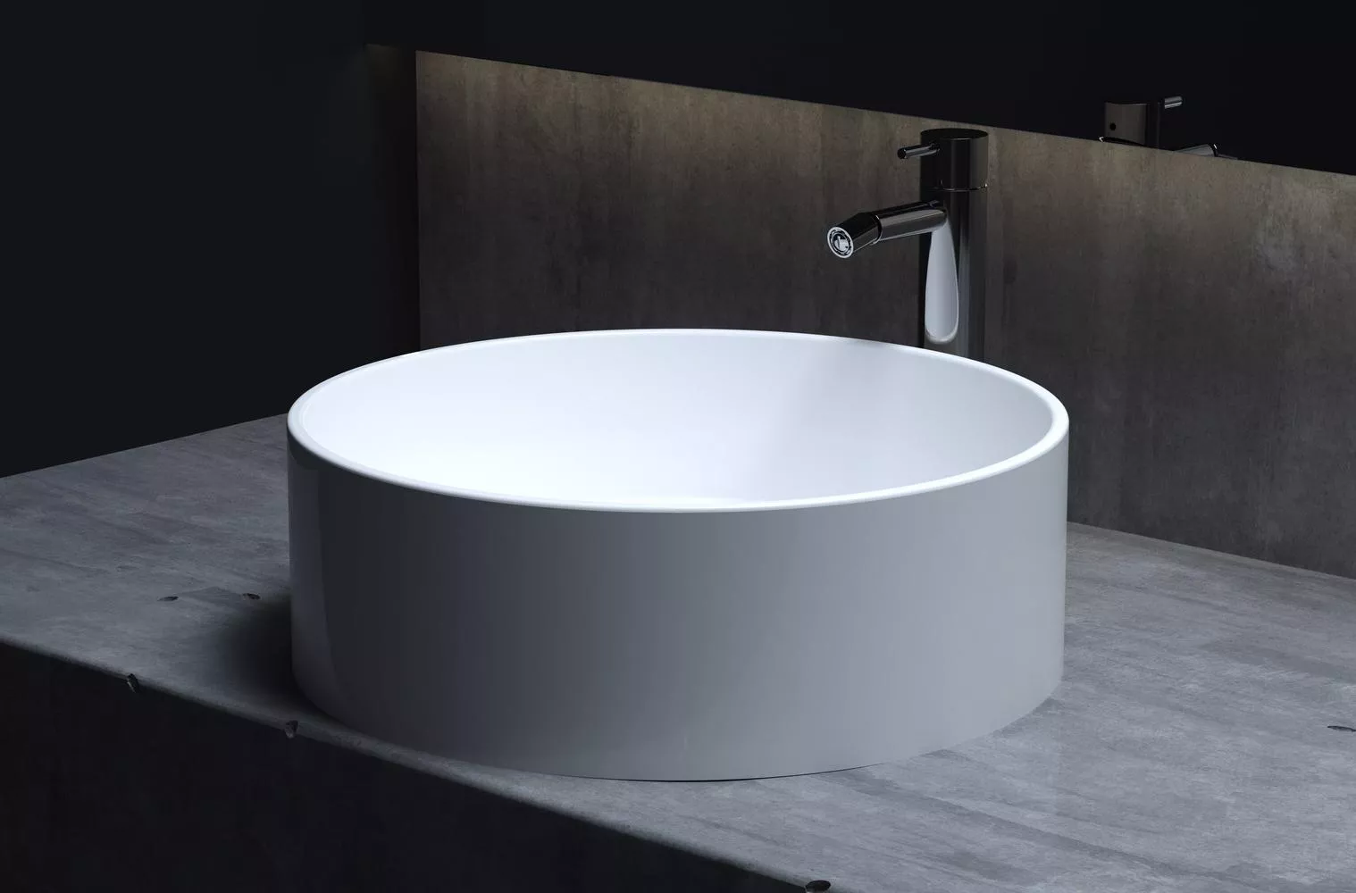 Раковина накладная Salini Armonia 02 130112G S-Sense 450*450 мм (белый)