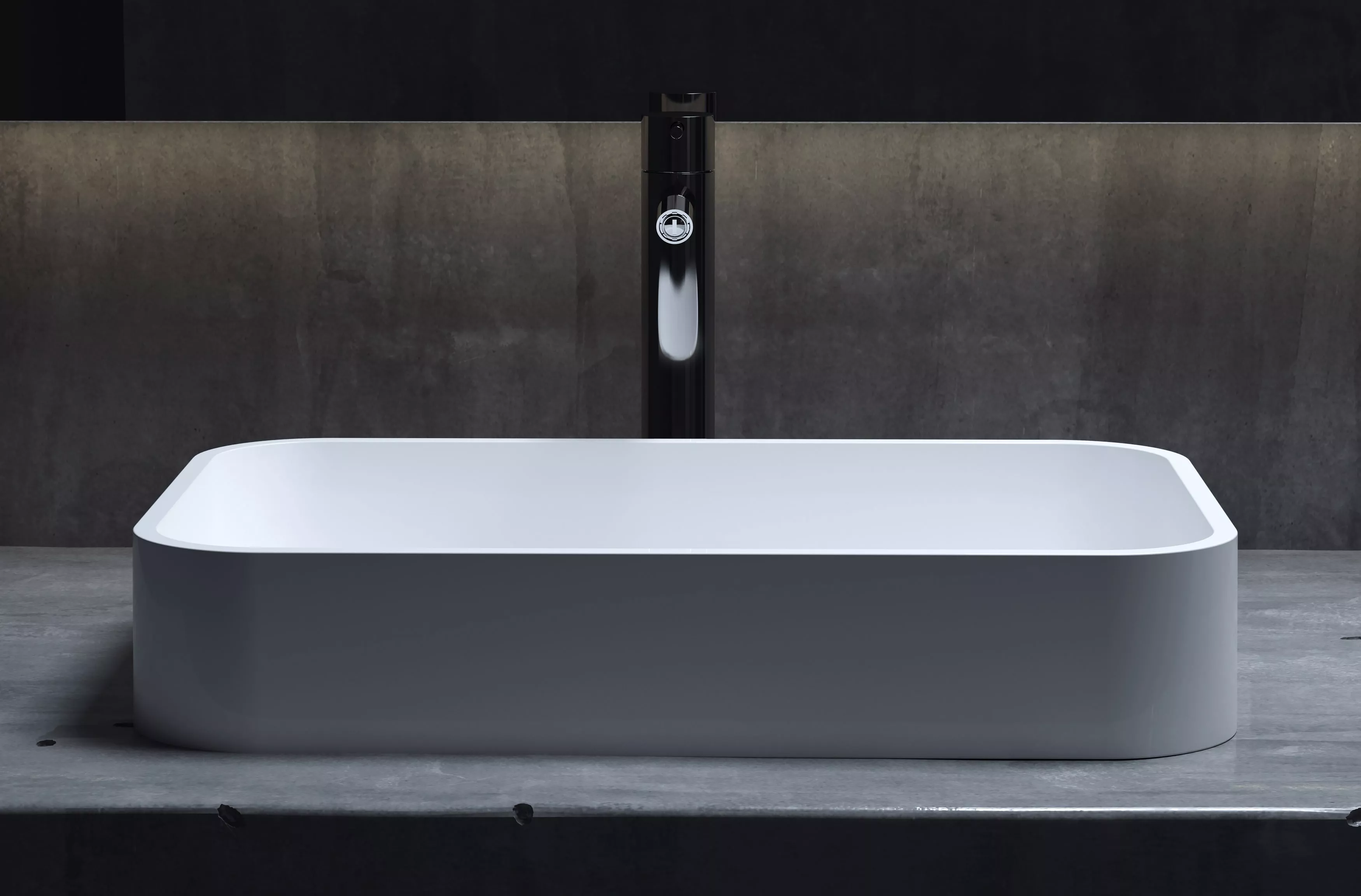 Раковина накладная Salini Callista 01 1101204SM S-Stone 545*345 мм (белый матовый)