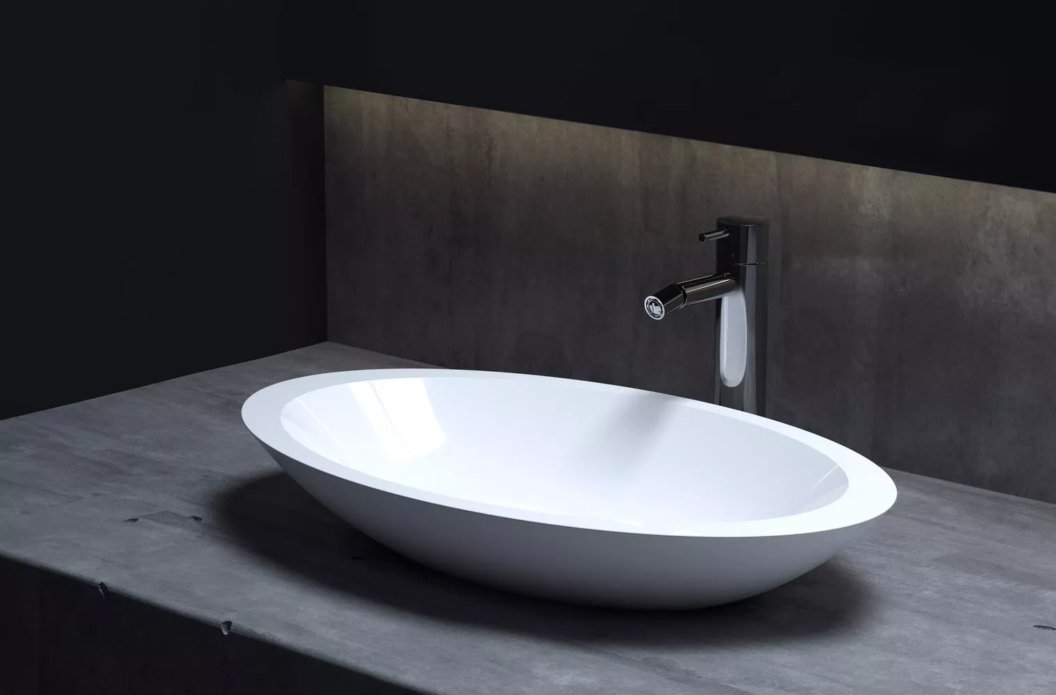 Раковина накладная Salini Callista 02 1101102G S-Sense 575*350 мм (белый)
