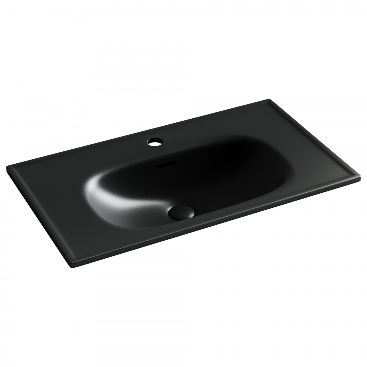 Раковина накладная Ceramica Nova Sabo CN13002MB 800*460 мм (чёрный матовый)