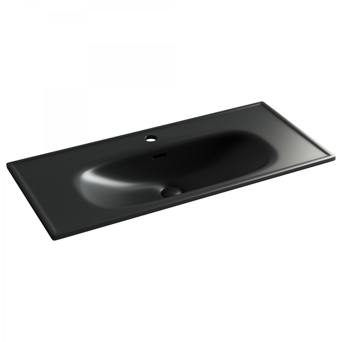 Раковина накладная Ceramica Nova Sabo CN13003MB 1000*460 мм (чёрный матовый)
