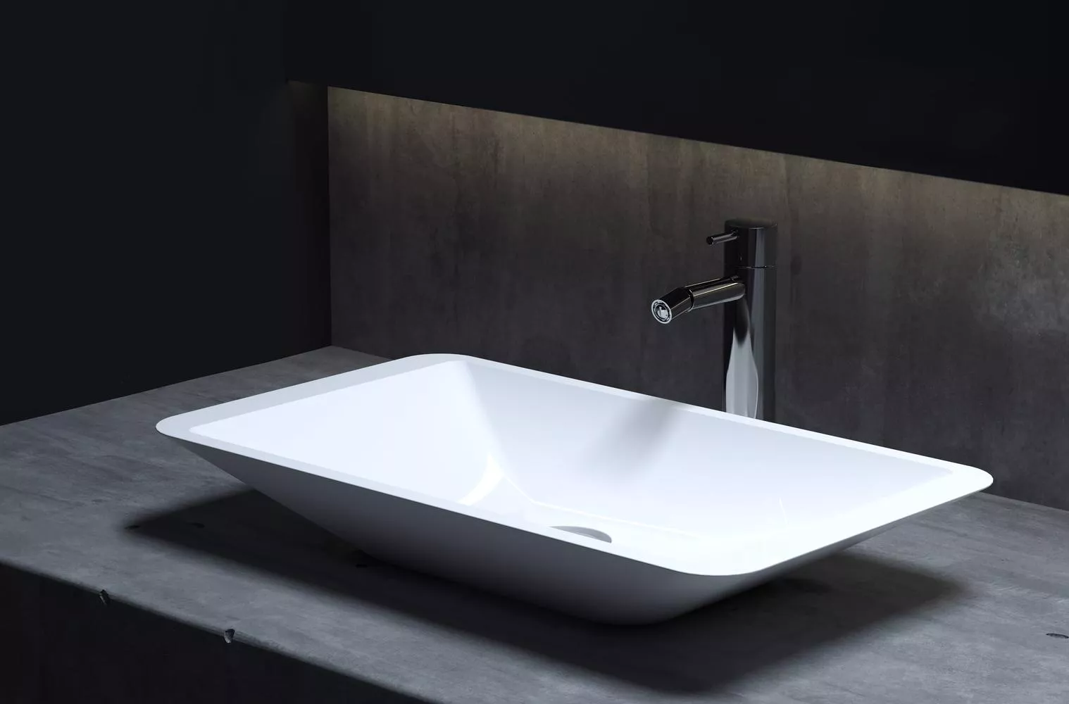 Раковина накладная Salini Callista 03 1101107G S-Sense 575*350 мм (белый)