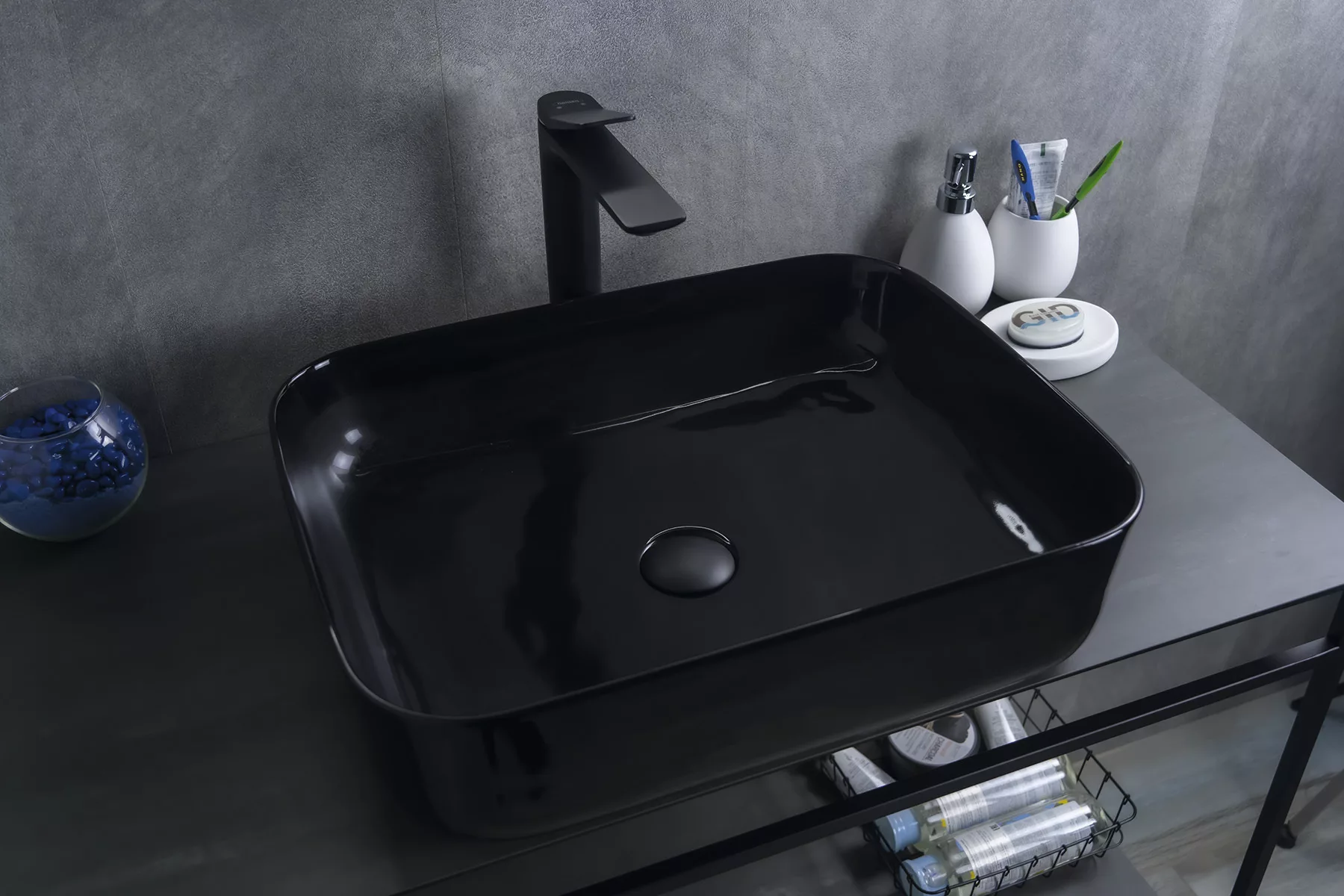 Раковина Gid BL1304 500*390 мм (черный)