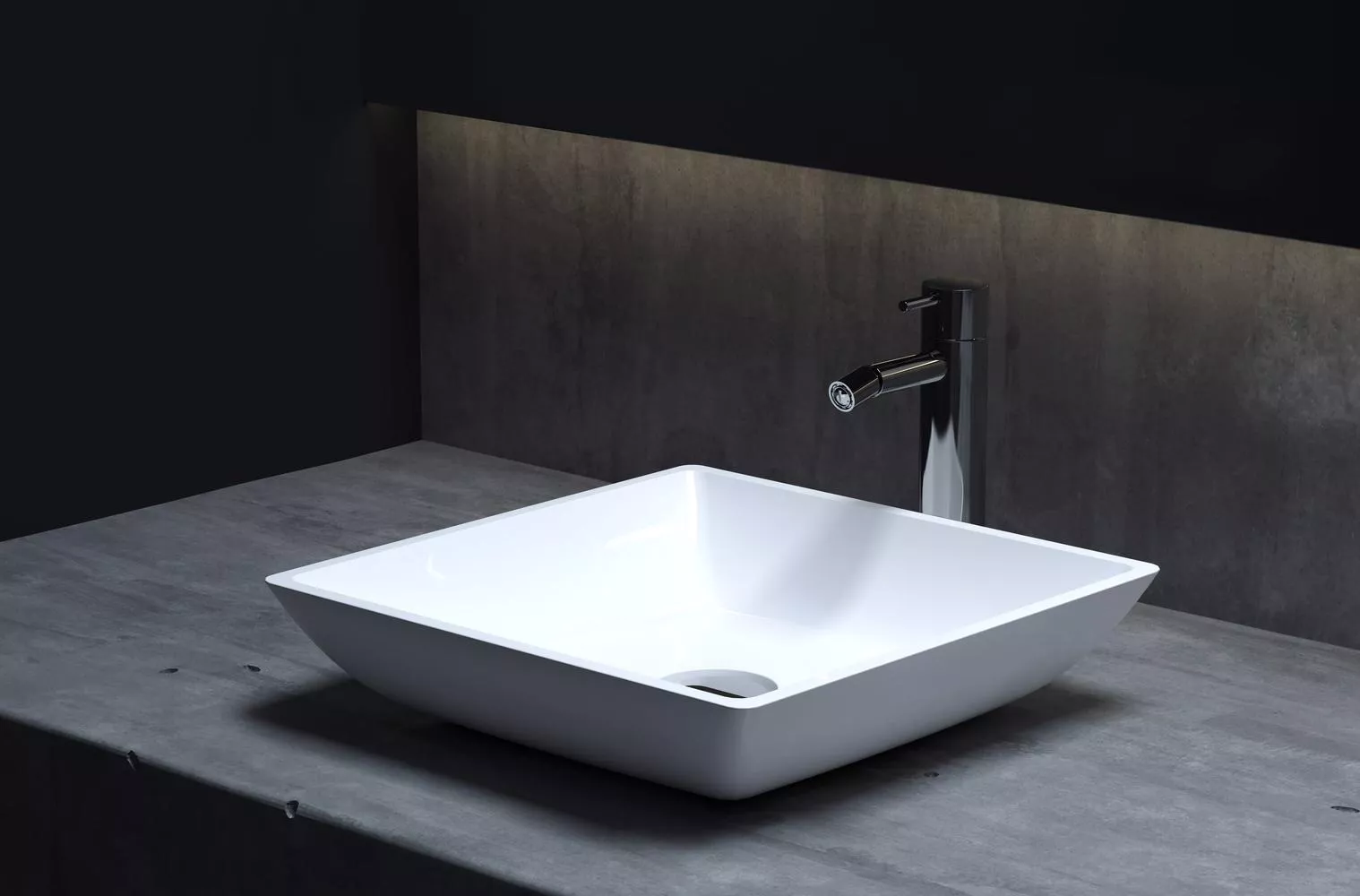 Раковина накладная Salini Callista 04 1101208SM S-Stone 380*380 мм (белый матовый)