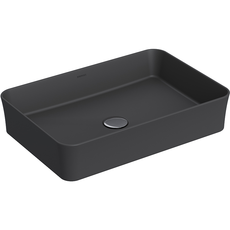 Раковина накладная Berges Ego SL 181029 545*370 мм (антрацит матовый)