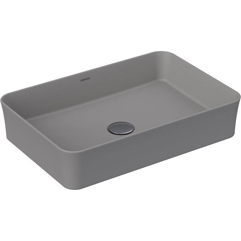 Раковина накладная Berges Ego SL 181069 545*370 мм (серый матовый)