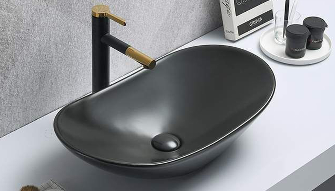 Раковина Velvex 7811AMB 615*360 мм (черный)