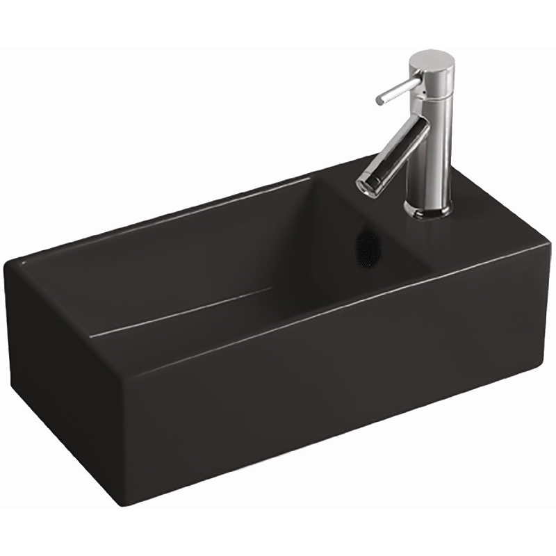 Раковина SantiLine SL-2009LMB 435*210 мм (черный матовый)