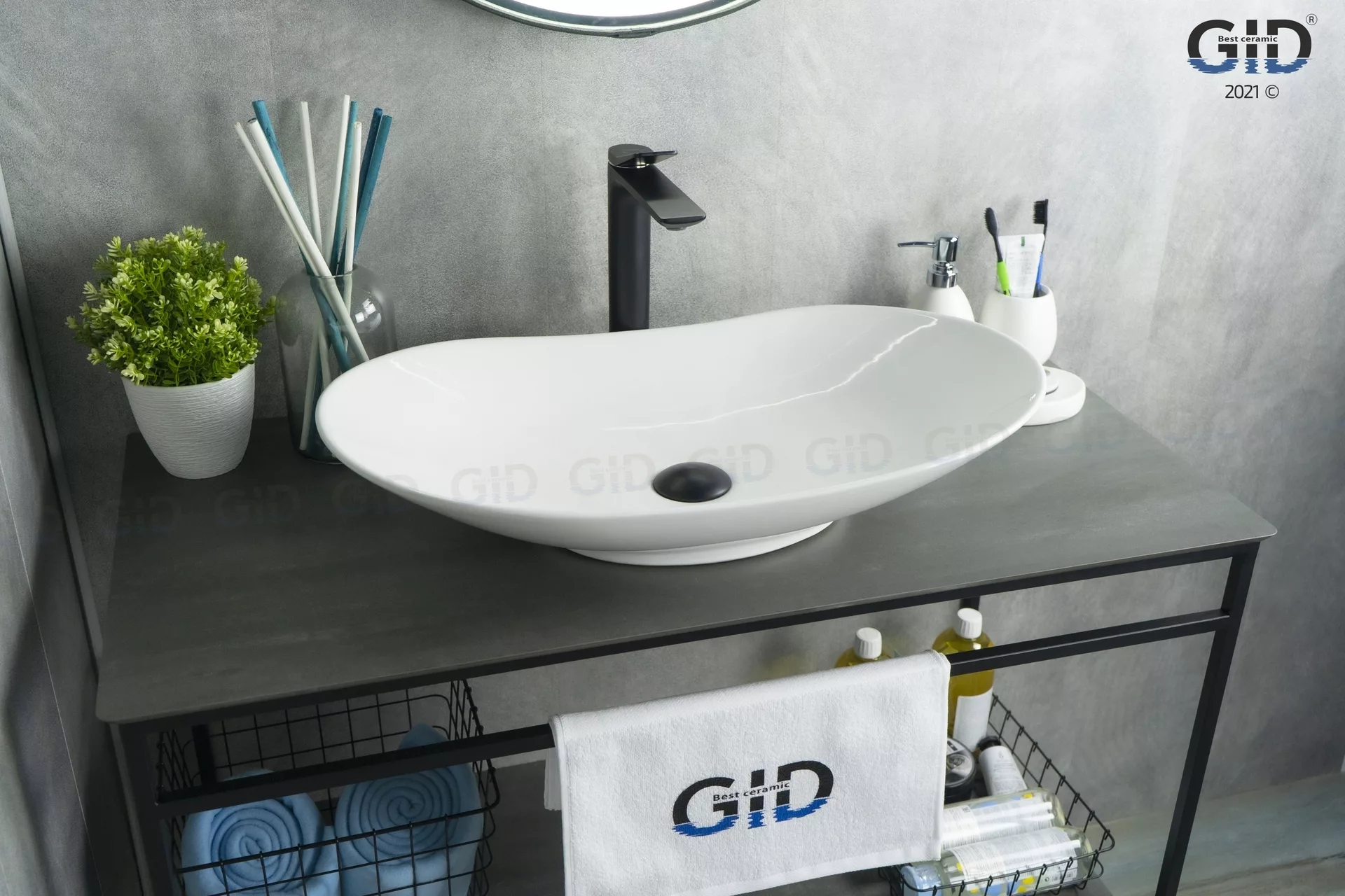 Раковина Gid N9811 610*370 мм (белый)