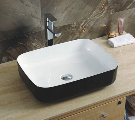 Раковина Gid Nc366 500*390 мм (белый/черный)