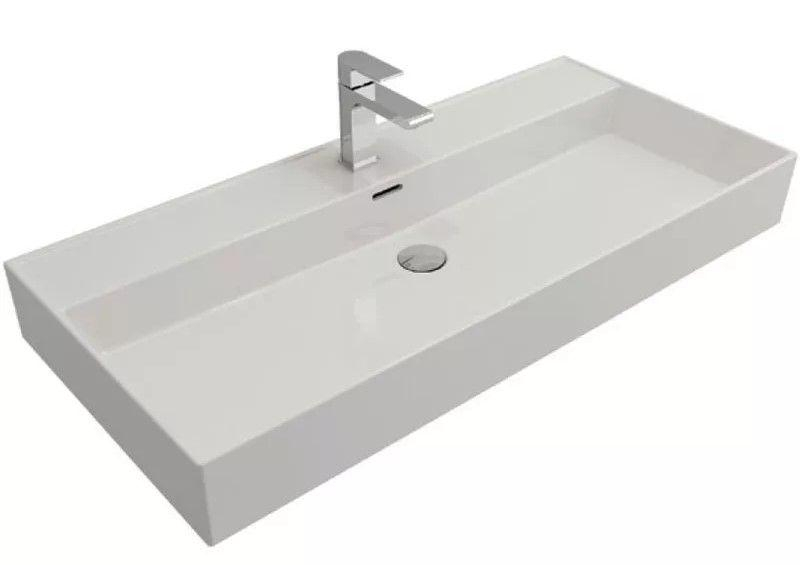 Раковина накладная Bocchi Milano 1378-001-0126 1004*465 мм (белый)