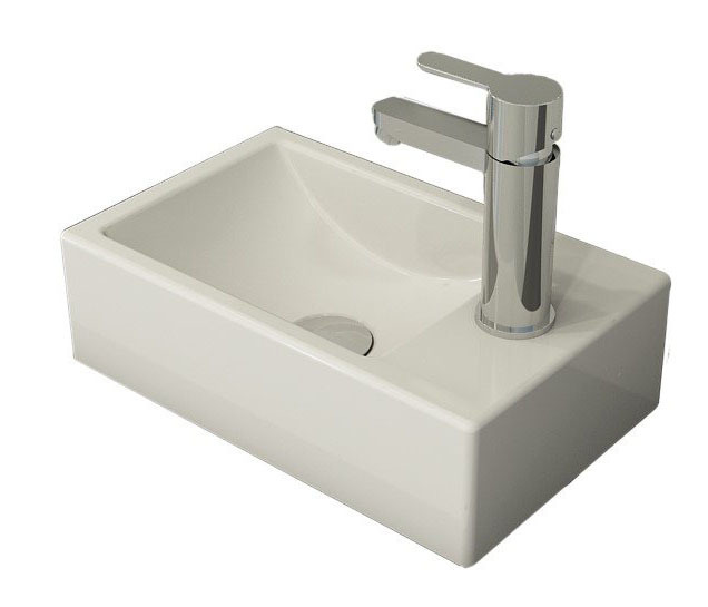Раковина накладная Bocchi Milano 1419-001-0126 R 370*230 мм (белый)