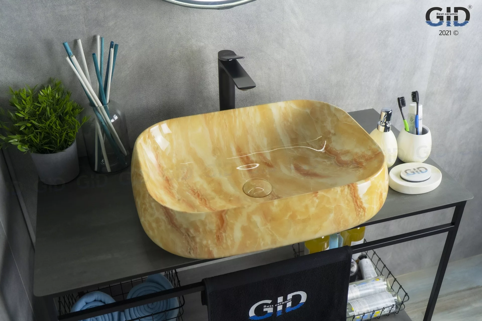 Раковина Gid Mnc185 560*420 мм (под камень)