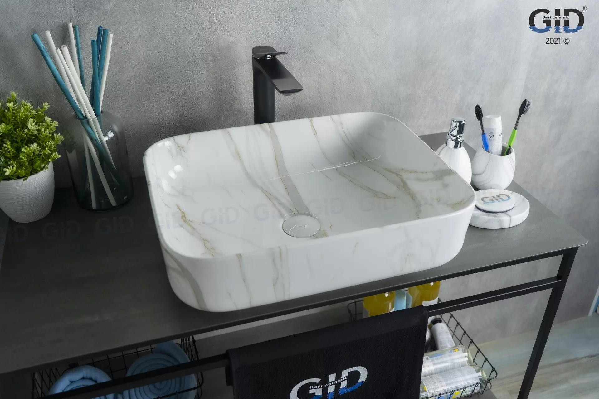 Раковина Gid Mnc190 500*390 мм (под камень)