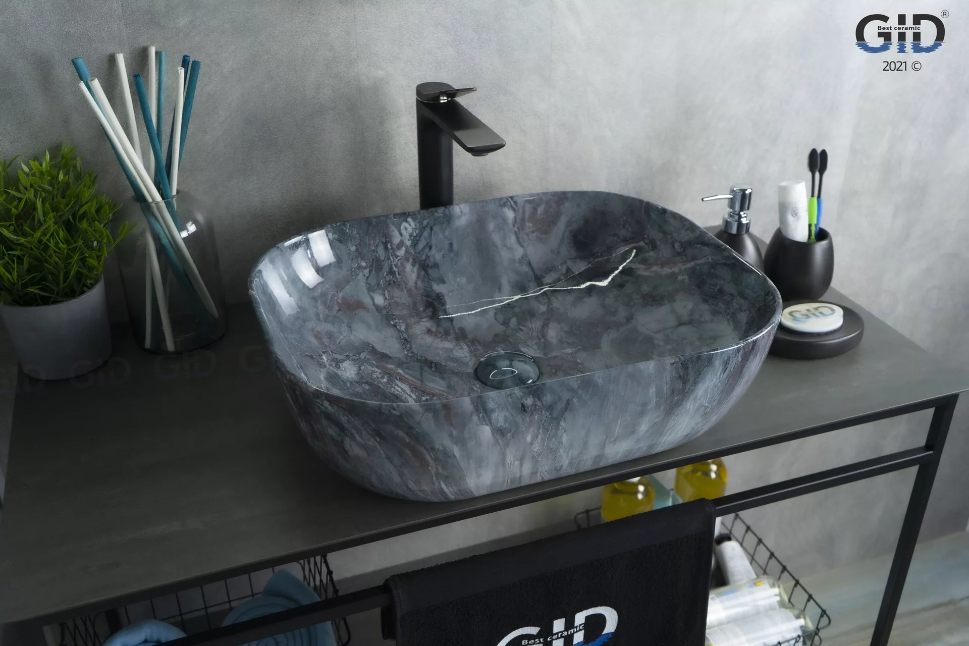 Раковина Gid K397G124 500*400 мм (под камень)
