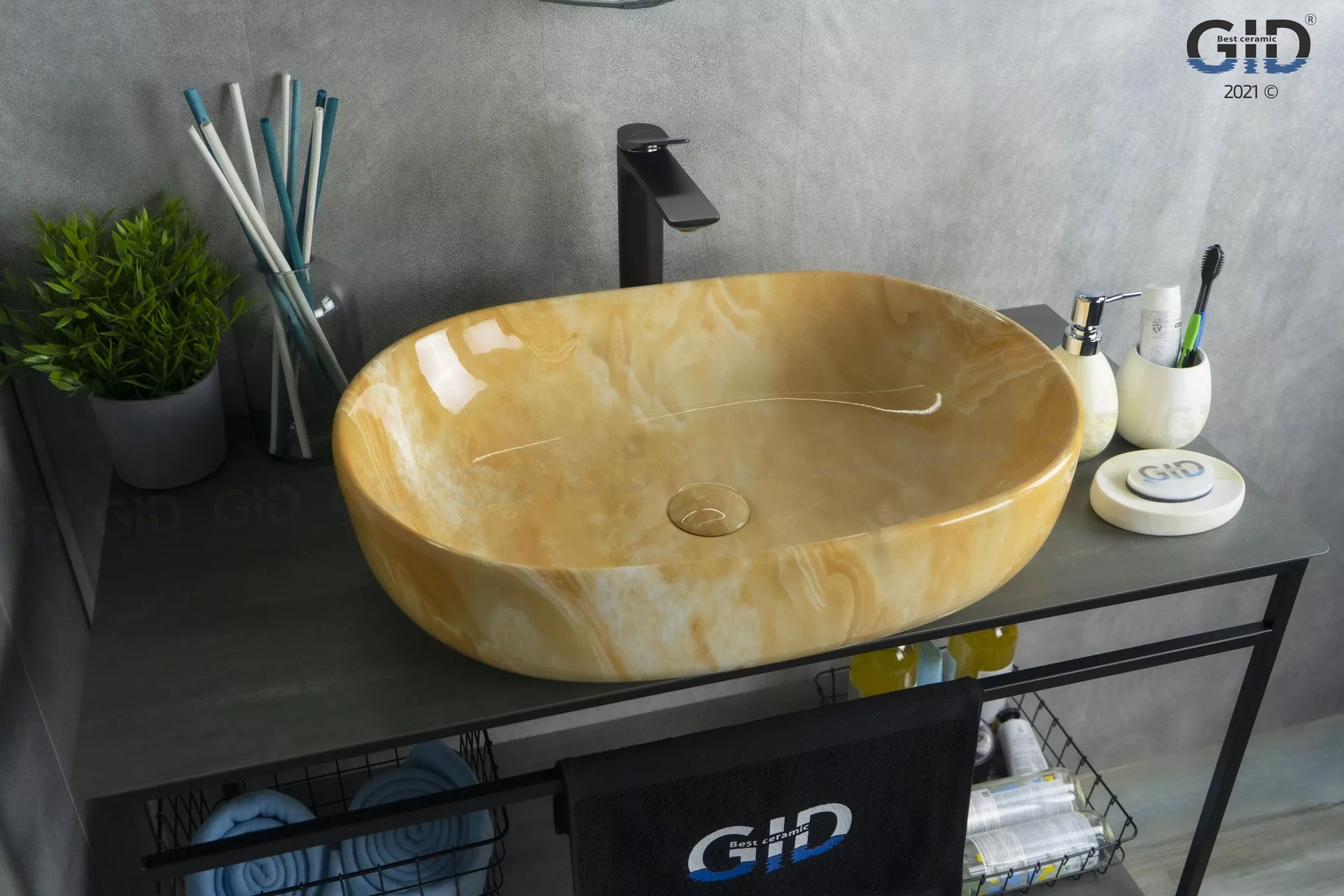 Раковина Gid Mnc171 600*420 мм (под камень)