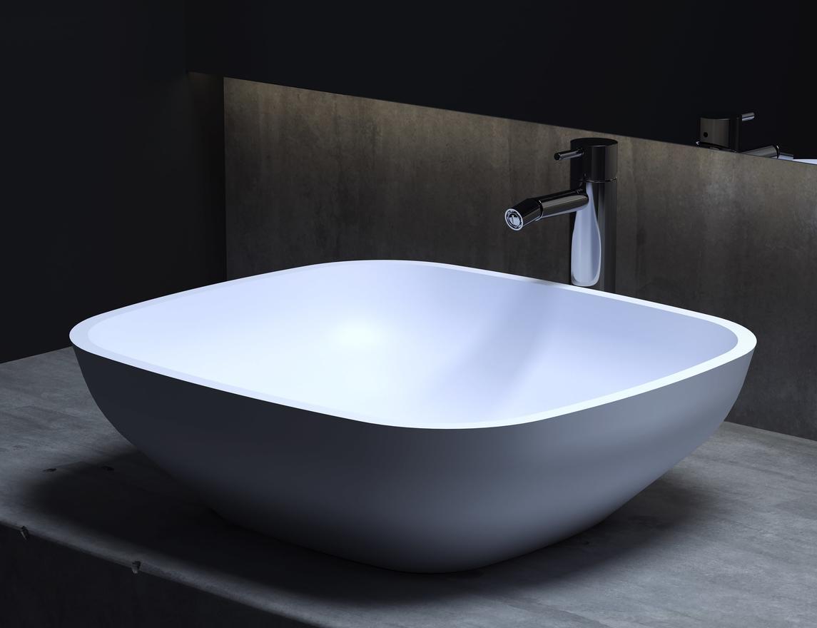 Раковина Salini Gloria 308 S-Stone 495*445 мм (белый матовый)