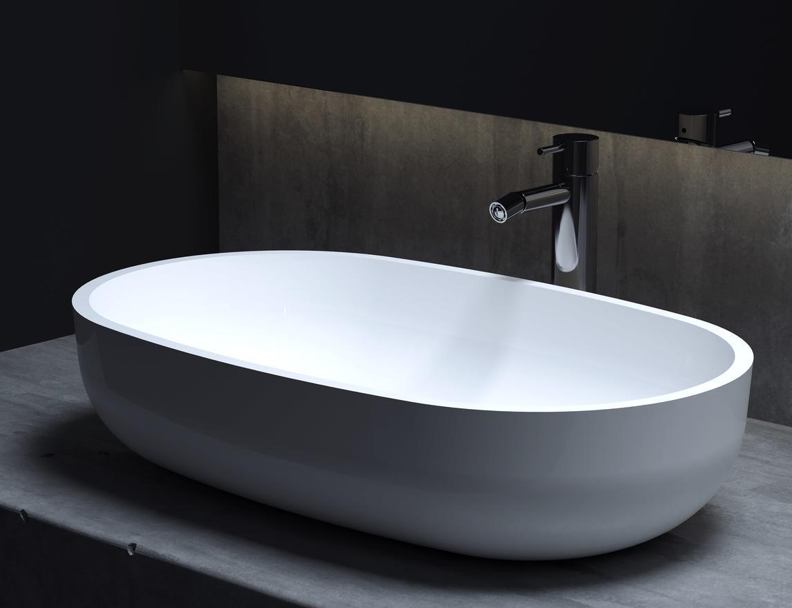 Раковина Salini Gloria 305 S-Stone 640*388 мм (белый матовый)