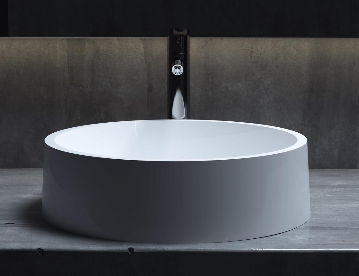 Раковина Salini Gloria 301 S-Stone 440*440 мм (белый матовый)