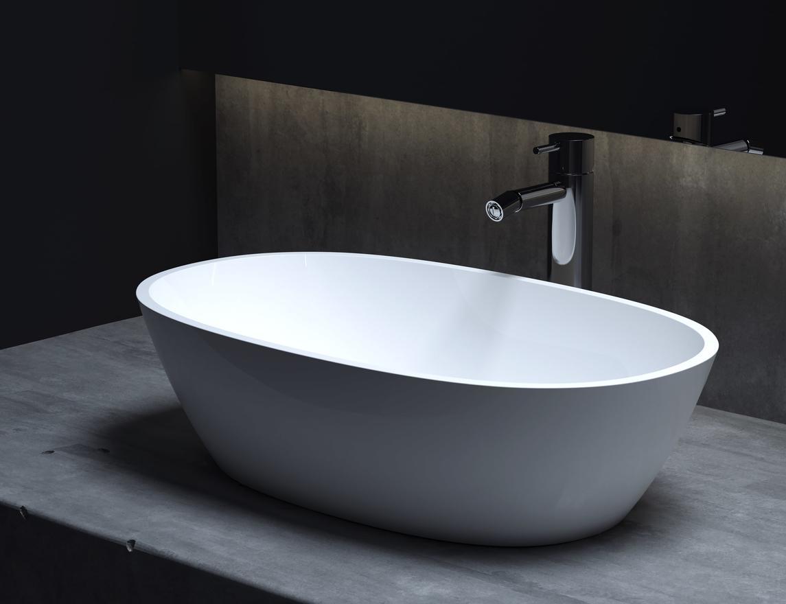 Раковина Salini Callista 106 S-Stone 565*330 мм (белый матовый)