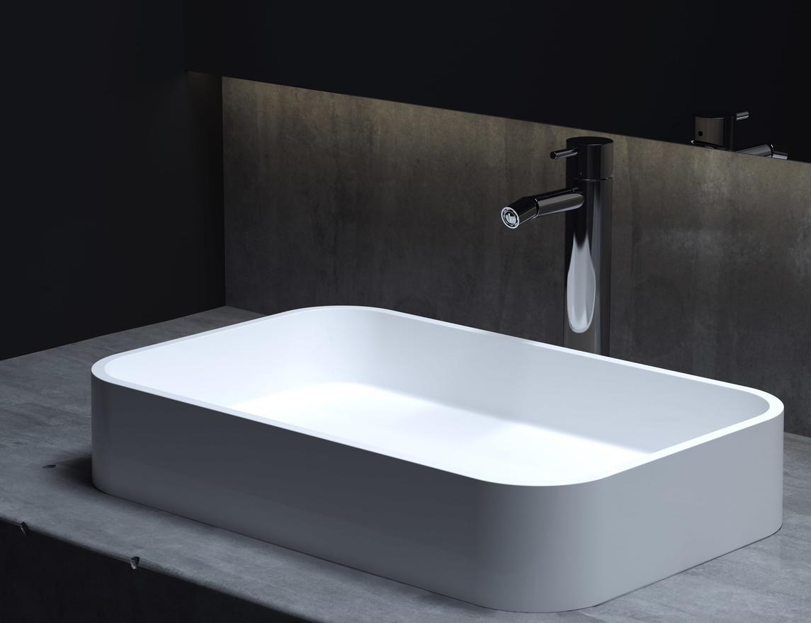 Раковина Salini Callista S-Stone 104 545*350 мм (белый матовый)