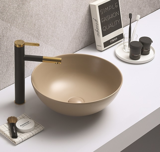 Раковина CeramaLux 104MC-1 415*415 мм (капучино)
