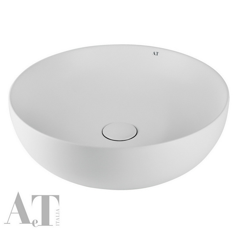 Раковина накладная AeT Elite Round L601T0R0V0101 495*495 мм (белый матовый)