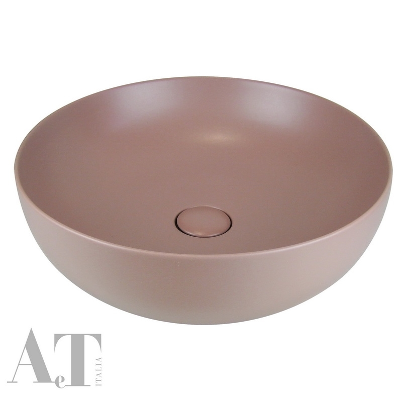 Раковина накладная AeT Elite Round L601T0R0V0142 495*495 мм (розовый матовый)