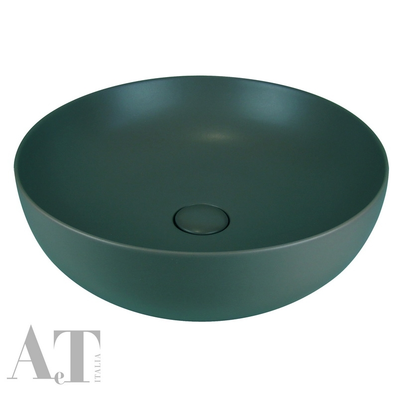 Раковина накладная AeT Elite Round L601T0R0V0143 495*495 мм (зеленый мох матовый)