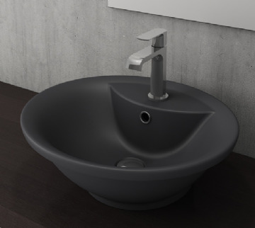 Раковина накладная Bocchi Verona 1046-020-0126 500*445 мм (антрацит матовый)