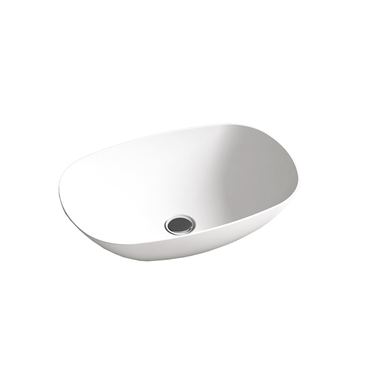 Раковина накладная Vincea Solid Surface VBS-6T12MW 540*360 мм (белый матовый)