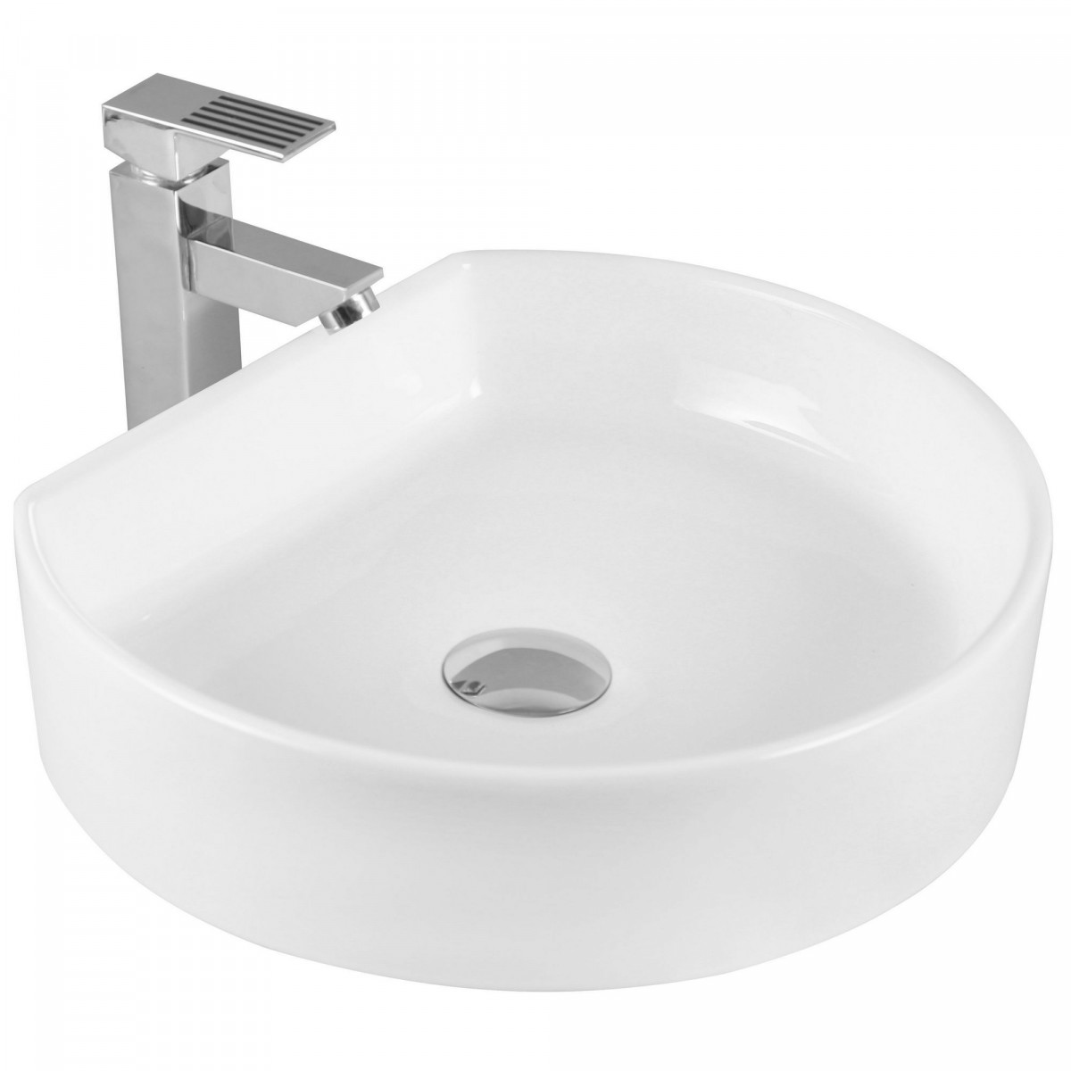Раковина накладная Milleau Glace MU7088-GW 400*350 мм (белый)