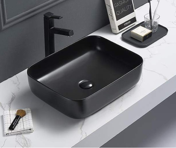 Раковина CeramaLux 9135MB 500*390 мм (черный)