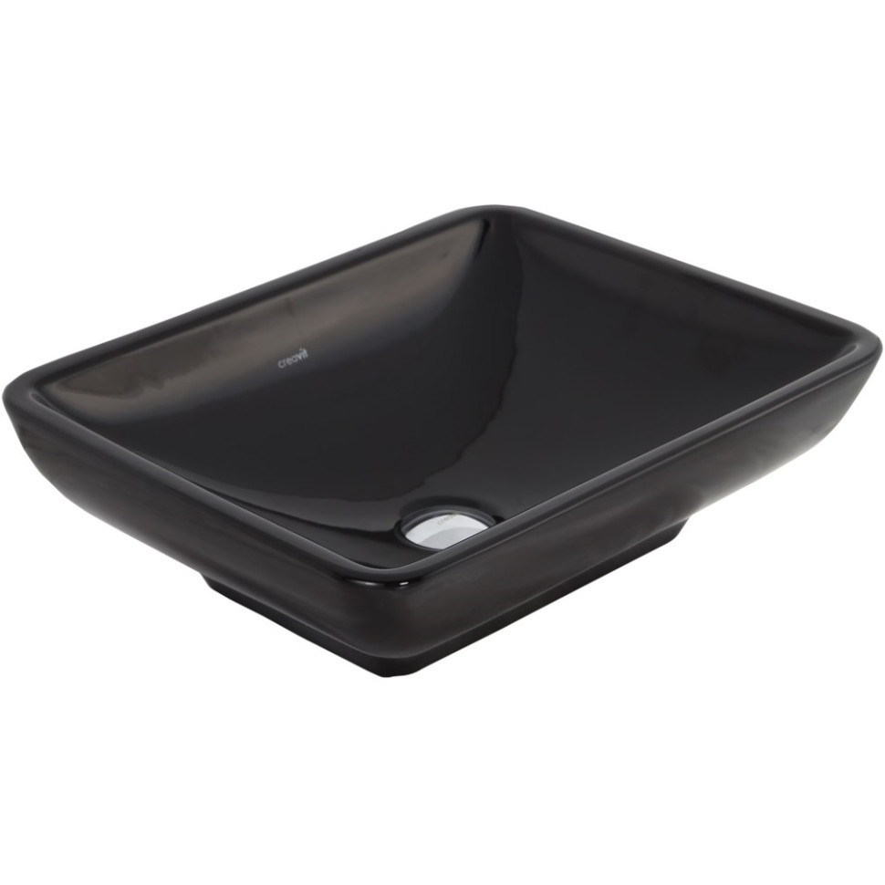 Раковина накладная Creavit Trend TP140-00SI00E-0000 490*390 мм (чёрный)