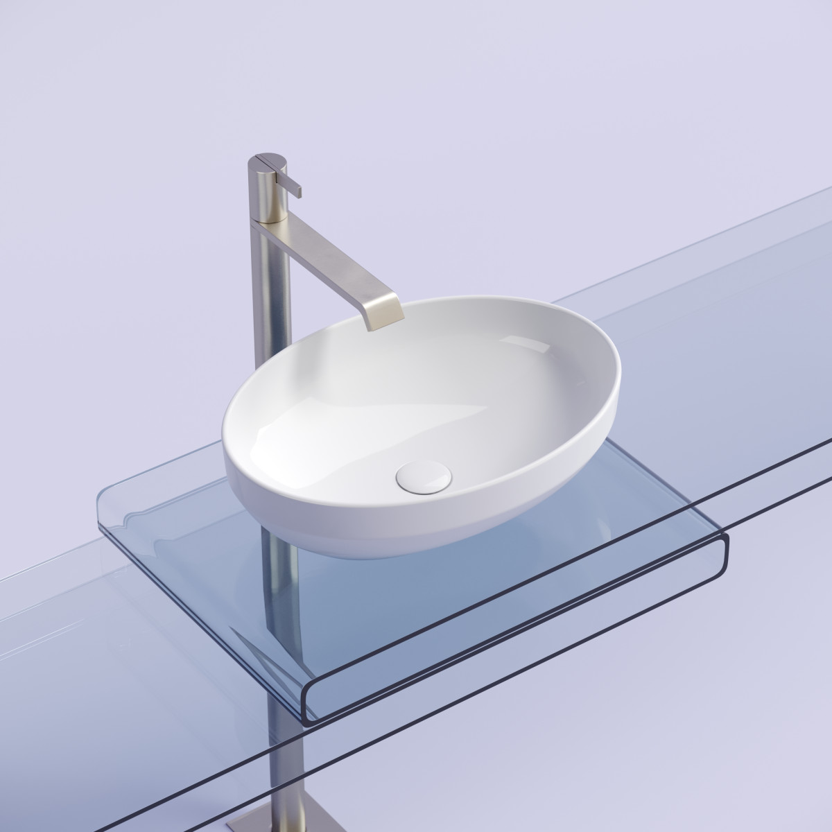 Раковина накладная Ceramica Nova Element CN6056 502*363 мм (белый)