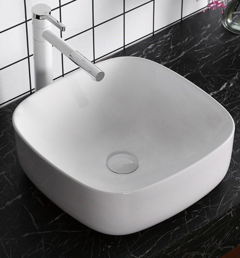 Раковина накладная Cerutti SPA CR0010 425*425 мм (белый)