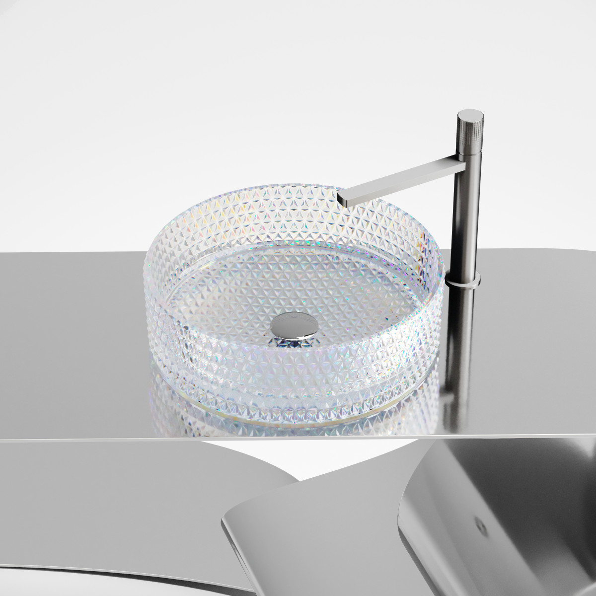 Раковина накладная Ceramica Nova Cristal CN6059 360*360 мм (неон)