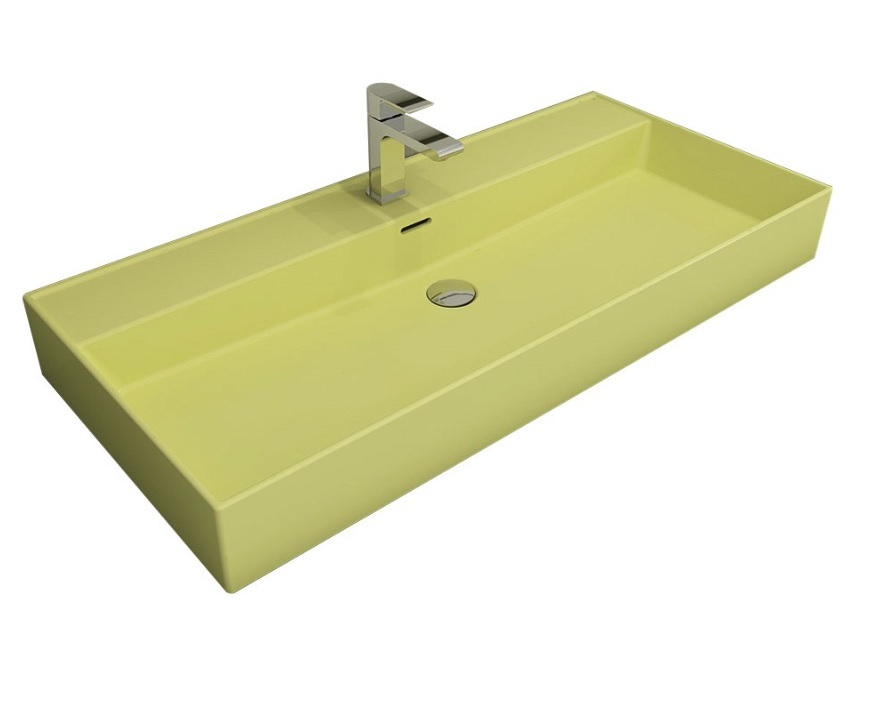 Раковина накладная Bocchi Milano 1378-026-0126 1005*465 мм (желтый матовый)