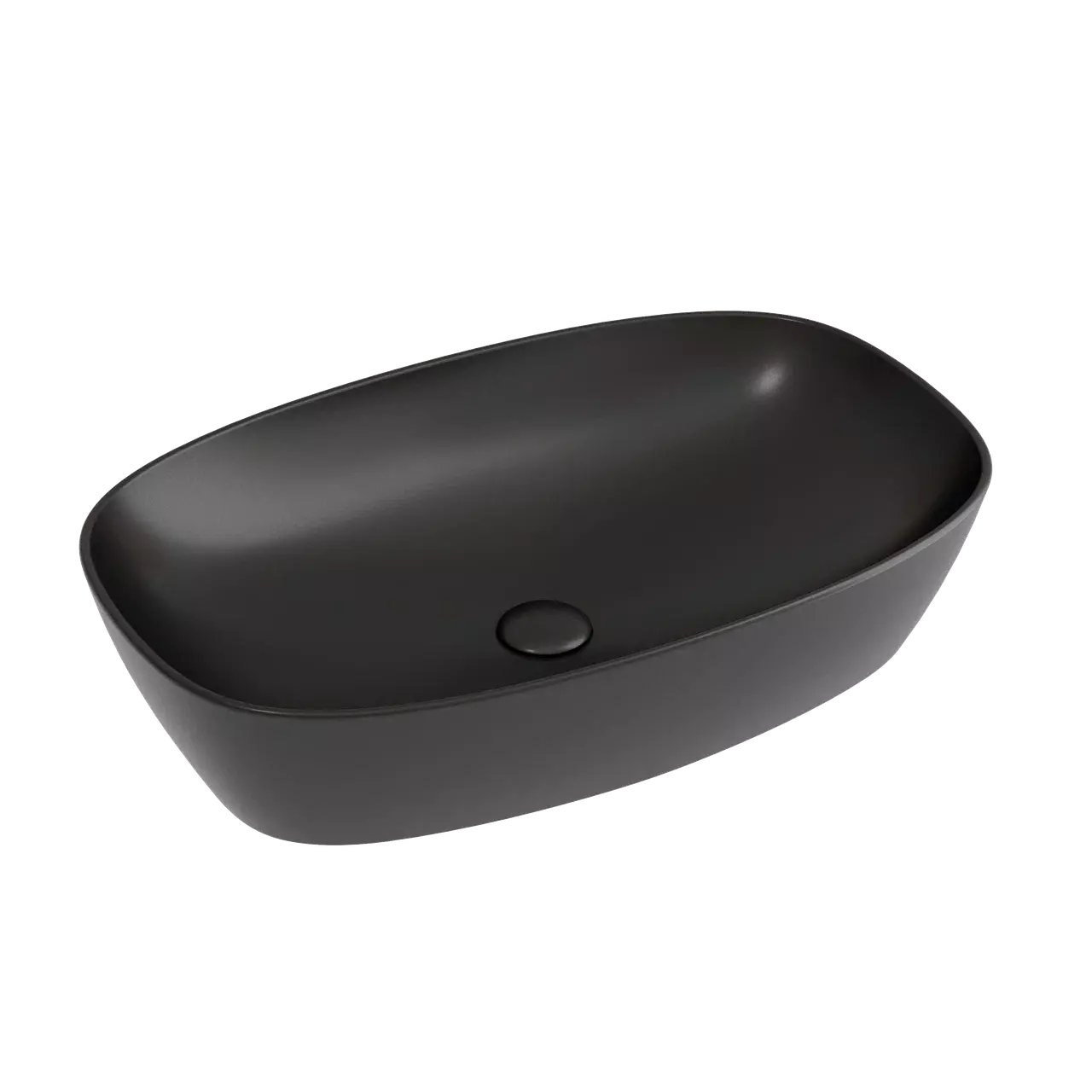 Раковина накладная Ceramica Nova Element CN6049MB 600*380 мм (чёрный матовый)