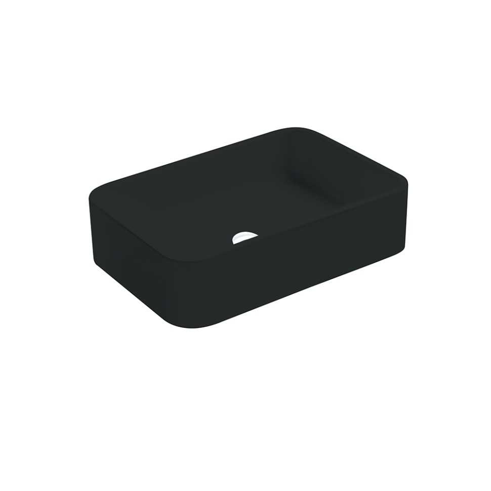 Раковина накладная Paini Cosa 8621007 600*450 мм (чёрный матовый)