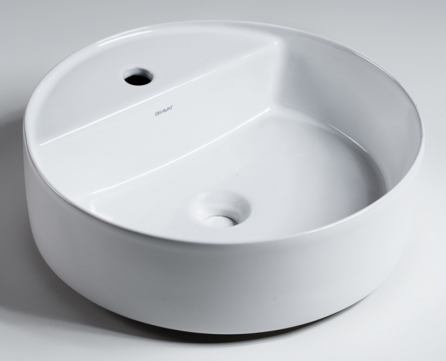 Раковина Bravat Affability  C22284W-1-ENG 455*455 мм (белый)