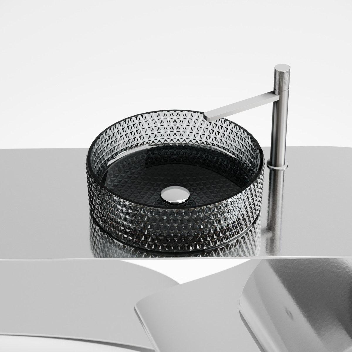 Раковина накладная Ceramica Nova Cristal CN6060 360*360 мм (чёрный)