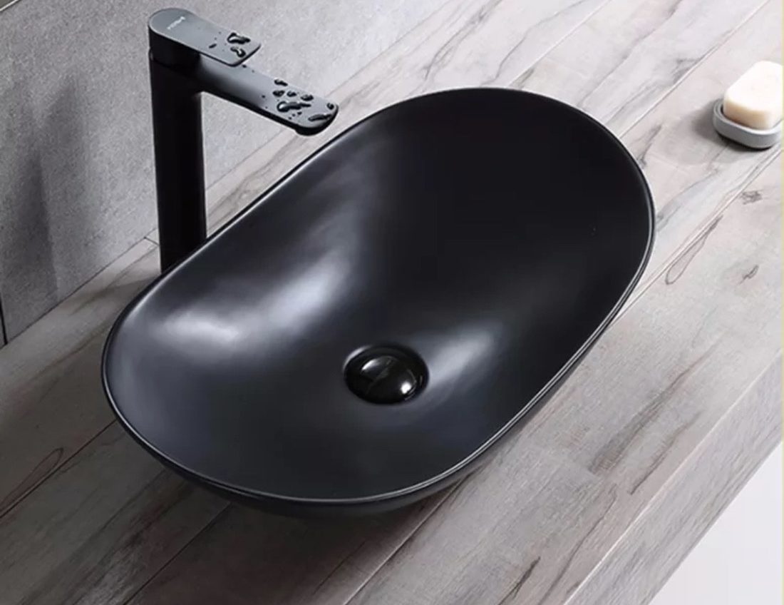 Раковина Gid Bm9811 610*370 мм (черный матовый)