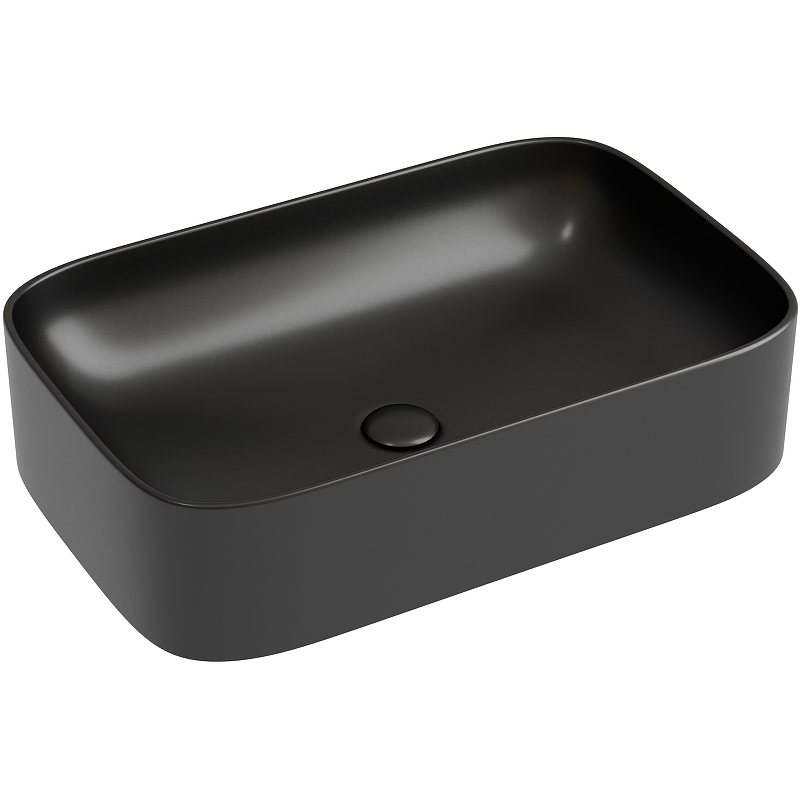 Раковина накладная Ceramica Nova Element CN6053MB 605*380 мм (чёрный матовый)