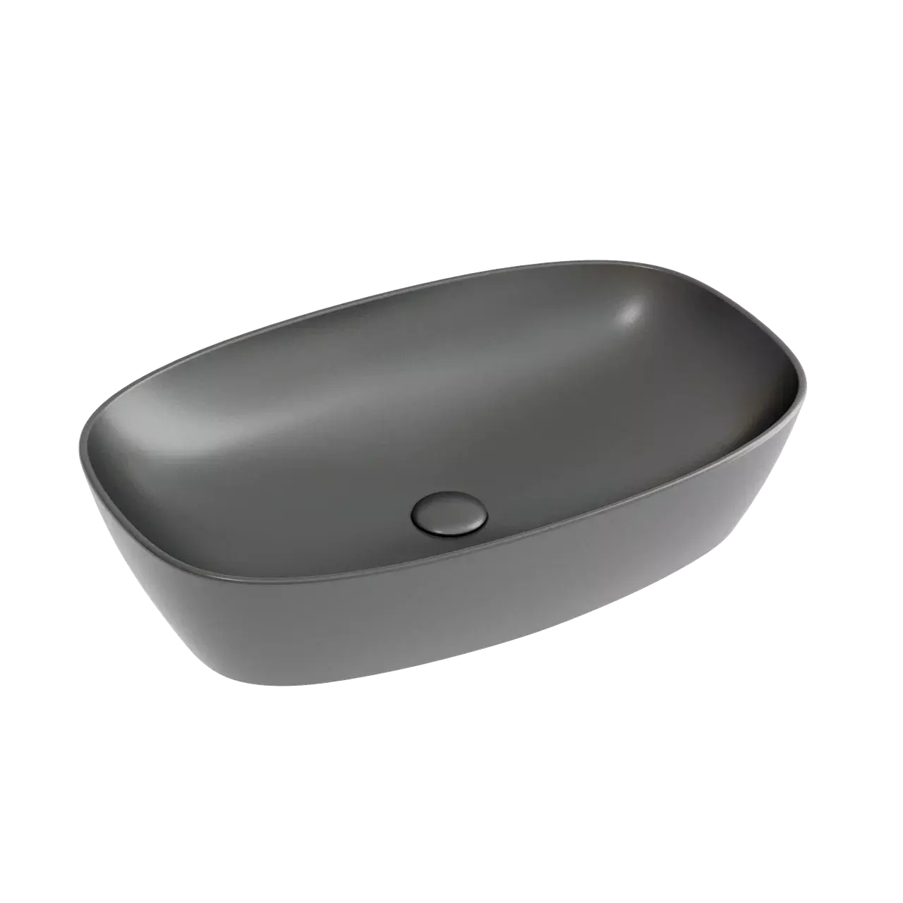 Раковина накладная Ceramica Nova Element CN6049MDH 600*380 мм (тёмный антрацит матовый)