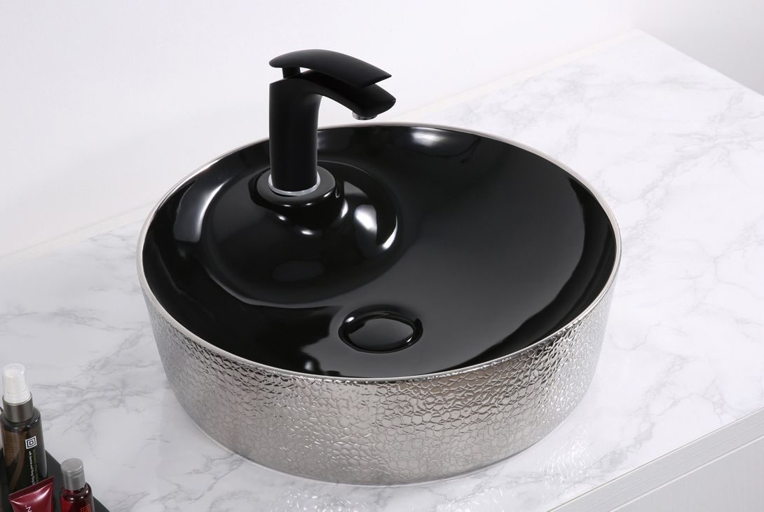 Раковина Gid D1306h020 440*440 мм (черный/хром)