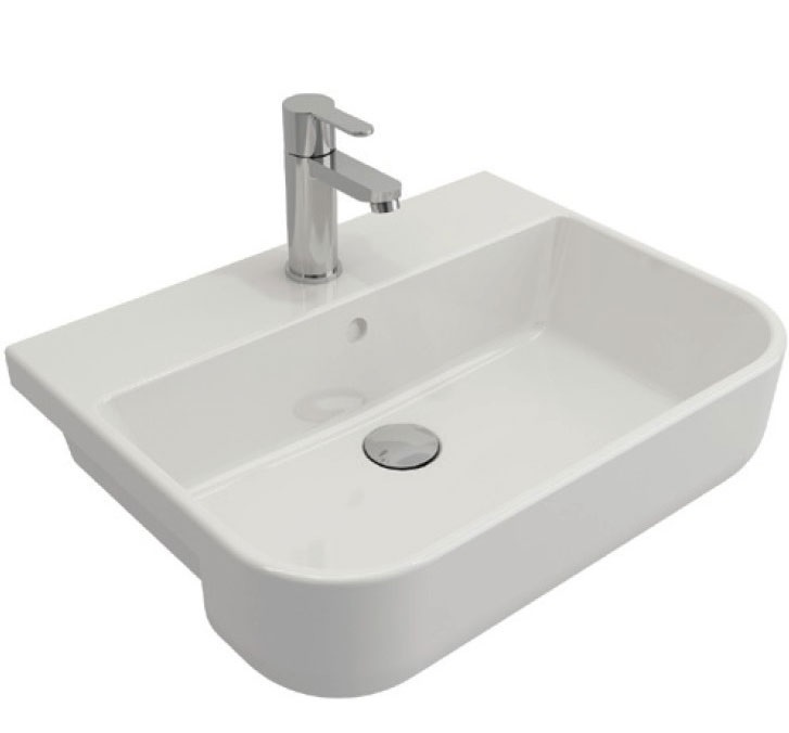 Раковина накладная Bocchi Milano 1303-001-0126 560*460 мм (белый)