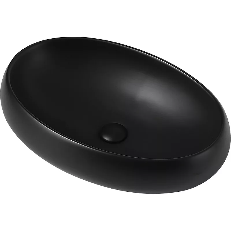 Раковина накладная Gid 53371 Bm9030a 600*410 мм (чёрный матовый)