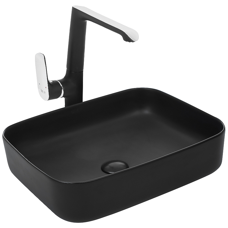 Раковина WeltWasser Elbach 2195 MB 10000004538 500*390 мм (черный матовый)